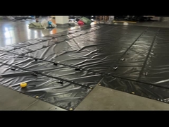 Tissu étanche en PVC revêtu de bâche noire, bâche en acier pour camion à lit plat